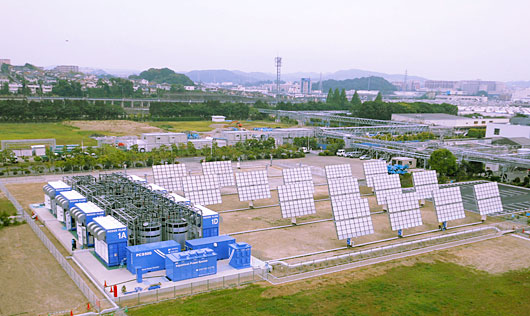竣工したメガワット級蓄発電実証システム（写真：住友電気工業）