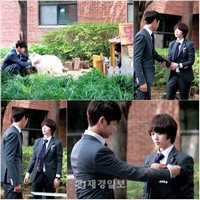 8月15日スタートの新ドラマ『花ざかりの君たちへ』(脚本イ・ヨンチョル、演出チョン・ギサン)に出演するf(x)のソルリとSHINee(シャイニー)のミンホの撮影現場での姿が公開され、話題となっている。写真 = SM C&C 8月15日スタートの新ドラマ『花ざかりの君たちへ』(脚本イ・ヨンチョル、演出チョン・ギサン)に出演するf(x)のソルリとSHINee(シャイニー)のミンホの撮影現場での姿が公開され、話題となっている。写真 = SM C&C