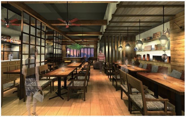 5F「LA COCORICO」店内イメージパース（画像：野村不動産）