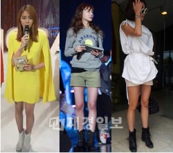 AFTERSCHOOLのユイ、キム・アジュン、コン・ヒョジンが、暑さに負けないファッションを披露して話題になっている。写真＝KBS『ミュージックバンク』キャプチャー、ナムアクターズ公式フェースブック、オンラインコミュニティ