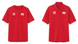 ユニクロが18日から限定販売するプロテニスプレーヤーの錦織圭、国枝慎吾両選手のためのテニスウェアの新バージョン「JAPAN MODEL」。