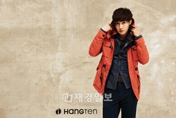 大手カジュアルブランドのハングテンが韓流スターのキム・ヒョンジュン（SS501リーダー）を起用して撮影した秋向けグラビアを公開した。