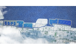 ソフトバンク鳥取米子ソーラーパーク完成予想図（画像：三井物産）