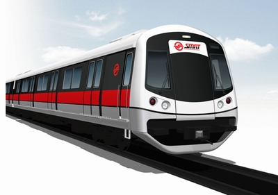 シンガポールLTA向け地下鉄電車の車両イメージ(画像:川崎重工業) シンガポールLTA向け地下鉄電車の車両イメージ(画像:川崎重工業)