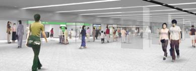 新宿駅東西自由通路の完成イメージ（画像：JR東日本）