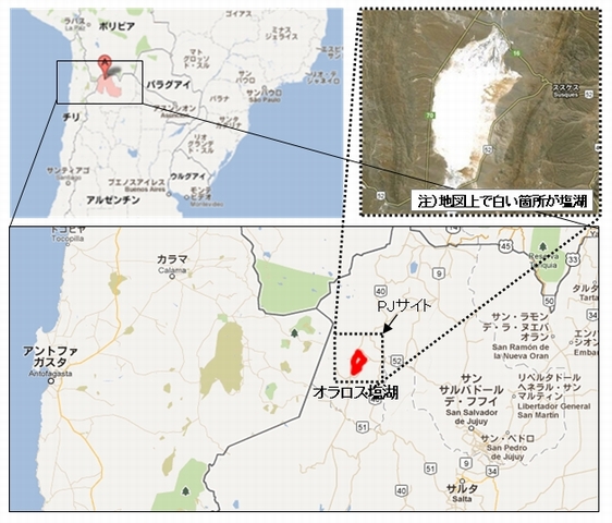 プロジェクトサイトの位置図（画像：豊田通商）