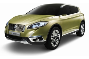Cセグメントクロスオーバー車のコンセプトモデル「S-Cross(Sクロス)」(画像:スズキ) Cセグメントクロスオーバー車のコンセプトモデル「S-Cross(Sクロス)」(画像:スズキ)