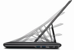 「VAIO Duo 11」Surf Slider方式 形状変更イメージ図(画像:ソニー) 「VAIO Duo 11」Surf Slider方式 形状変更イメージ図(画像:ソニー)