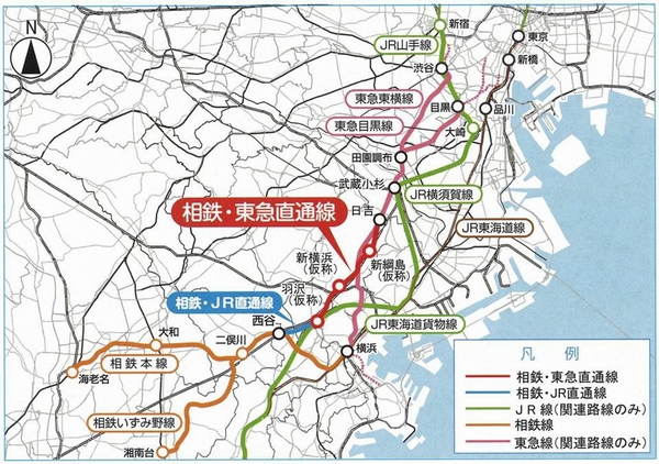 計画路線図（画像：相模鉄道）