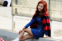 KARA（カラ）のク・ハラのグラビア撮影場でのスチール写真が話題になっている。写真=オンラインコミュニティ