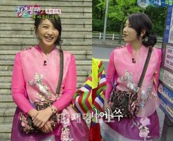 KARA(カラ)のジヨンがキュートな韓服ファッションを披露し話題だ。写真=KBS2TV『青春不敗2』のキャプチャー KARA(カラ)のジヨンがキュートな韓服ファッションを披露し話題だ。写真=KBS2TV『青春不敗2』のキャプチャー