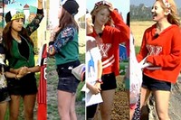 少女時代のヒョヨンとSISTARボラが美脚対決を繰り広げ話題だ。写真=写真= KBS2「青春不敗2」放送キャプチャ