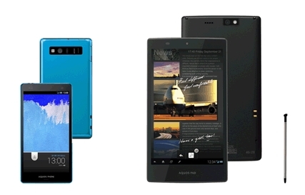 「AQUOS PHONE SERIE SHL21」（左）と「AQUOS PAD SHT21」（右）（画像：シャープ）