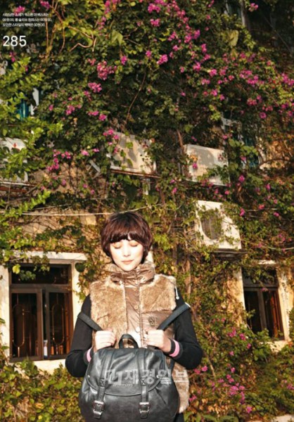 ガールズグループf(x)のソルリが、ドラマ『花ざかりの君たちへ』の収録を終え、再び愛らしい少女の姿に戻って帰って来た。写真＝ファッションマガジン「NYLON」