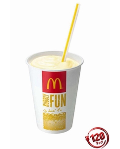 「マックシェイク バナナ(無果汁)」(画像:日本マクドナルド) 「マックシェイク バナナ(無果汁)」(画像:日本マクドナルド)