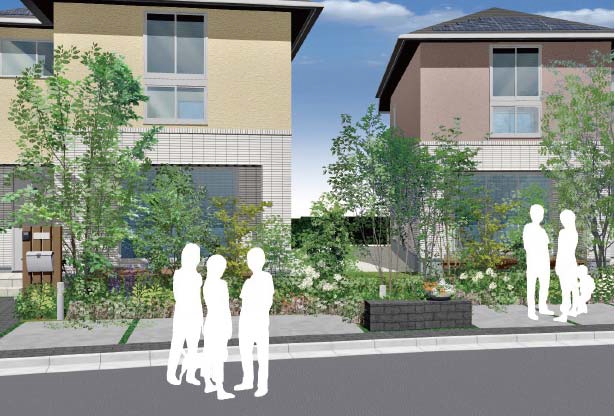 「熊谷スマートタウン整備事業」のイメージ(画像:ミサワホーム) 「熊谷スマートタウン整備事業」のイメージ(画像:ミサワホーム)