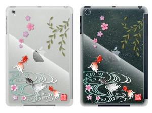 花をテーマとした和風デザインのiPad mini用ハードケース『和彩美「ふるる」：iPad mini用堅装飾カバー透』