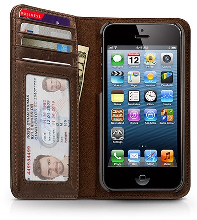 小さな洋書のようなブック型iPhone 5用ケース「Twelve South BookBook for iPhone 5」