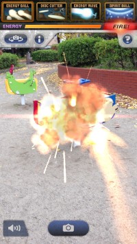 “気”でエネルギー弾を撃つことのできるiOSアプリ「AR EnergyBall」