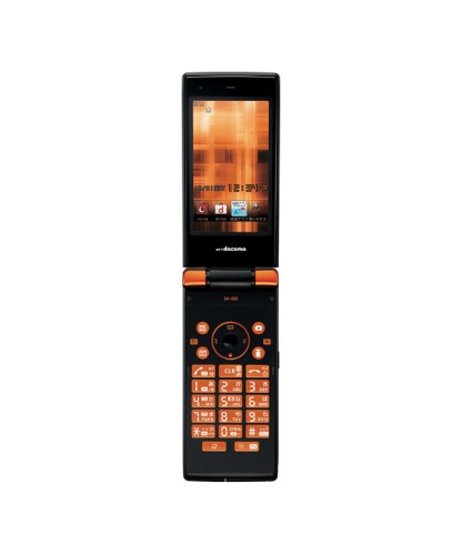 NTTドコモの2012冬モデルフィーチャーフォン新機種「docomo STYLE series SH-03E」（シャープ製）。機能ごとに利用制限ができる親子モードや防犯ブザーなどの機能を搭載する。