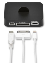 iPhone 5用を縦置き状態で充電できる「iPhone5 用 3マルチ 充電スタンド」 iPhone 5用を縦置き状態で充電できる「iPhone5 用 3マルチ 充電スタンド」