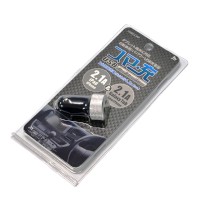 自動車のシガーソケットに接続して、USB機器を充電できる「USBカーチャージャー ハイパワー」。パソコンのUSBポートからでは充電できないiPadやGalaxyTabなのタブレット端末も充電できる。 自動車のシガーソケットに接続して、USB機器を充電できる「USBカーチャージャー ハイパワー」。パソコンのUSBポートからでは充電できないiPadやGalaxyTabなのタブレット端末も充電できる。