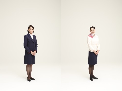 地上スタッフの新制服デザイン(写真:日本航空) 地上スタッフの新制服デザイン(写真:日本航空)