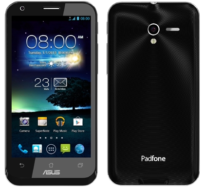 10.1インチのタブレットに早変わりする4.7インチのスーパーフォン「PadFone 2」（画像：ASUS）