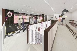 店舗内イメージ（2階）（画像：ローソン）