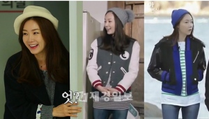 清純な美しさを持つ女優、チェ・ジウのバラエティ番組でのファッションが話題になっている。写真＝SBS『日曜日が好き―ランニングマン』、O’live『チェ･ジウのデリシャス・コリア』放送キャプチャー