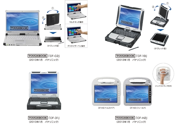 パナソニック、頑丈設計のモバイルPC「TOUGHBOOK」4モデルを発売（画像：パナソニック）