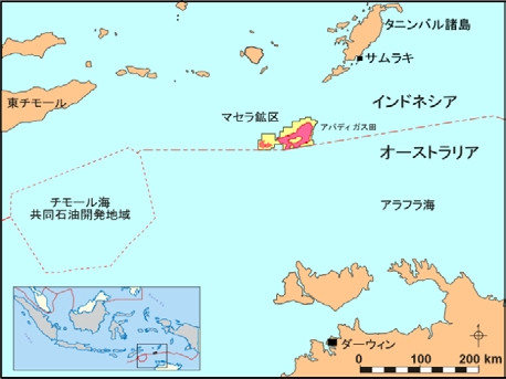 鉱区位置(画像:国際石油開発帝石) 鉱区位置(画像:国際石油開発帝石)