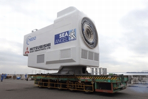 世界初の油圧ドライブを搭載した三菱重工風車ナセル（写真：三菱重工業）