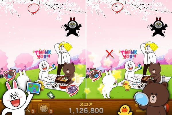 『LINE まちがい探し』のイメージ（画像：NHN Japan）