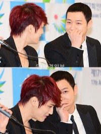 JYJ、広報大使の就任式に出席 2014仁川アジア競技大会 JYJ、広報大使の就任式に出席 2014仁川アジア競技大会