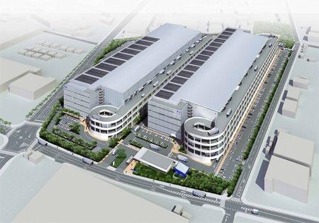 4月から発電開始予定のSGリアルティ柏A棟（右）（画像：SGホールディングス）