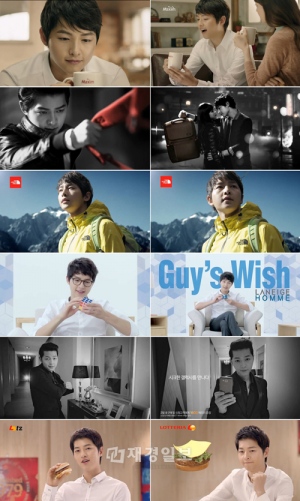 無限の魅力を持つ男”と呼ばれているソン・ジュンギが計10社のCMに出演するという驚きの人気ぶりを見せている。