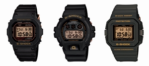 左からDW-5030C、DW-6930C、GW-5530C（画像：カシオ計算機）