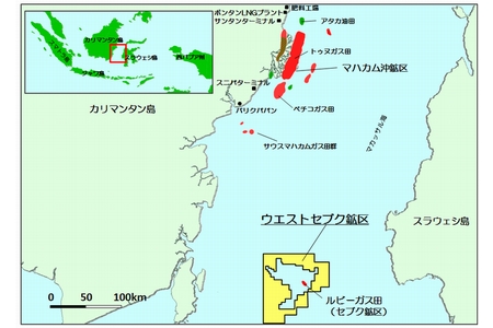 鉱区位置図（画像：国際石油開発帝石）