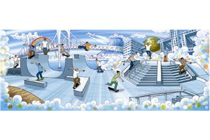 スケートパーク「H.L.N.A SKYGARDEN」のイメージ(画像:三井不動産) スケートパーク「H.L.N.A SKYGARDEN」のイメージ(画像:三井不動産)