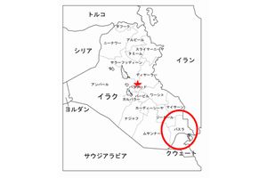 バスラ位置（画像：三菱商事）