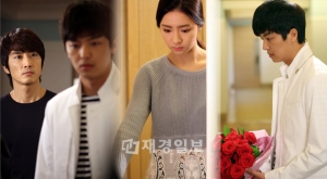 3人の男女の間に緊張感が漂っている。写真の中のソン・スンホンの“驚いた表情”が全てを物語っているようだ。写真=ブリスメディア 3人の男女の間に緊張感が漂っている。写真の中のソン・スンホンの“驚いた表情”が全てを物語っているようだ。写真=ブリスメディア