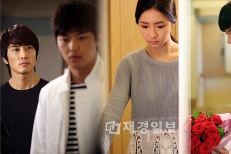 3人の男女の間に緊張感が漂っている。写真の中のソン・スンホンの“驚いた表情”が全てを物語っているようだ。写真=ブリスメディア