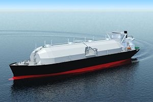 新造LNG船イメージ図（画像：商船三井）