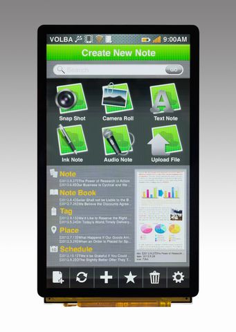 5.0型のタッチセンサー機能内蔵Full-HD液晶モジュール“Pixel Eyes”（画像：ジャパンディスプレイ）