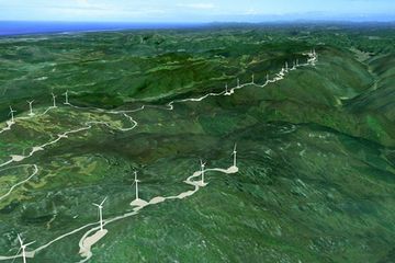 「ウインドファーム浜田」のイメージ（画像：三井物産）