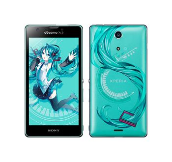 「ドコモ スマートフォン Xperia feat. HATSUNE MIKU SO-04E」(画像:NTTドコモ) 「ドコモ スマートフォン Xperia feat. HATSUNE MIKU SO-04E」(画像:NTTドコモ)