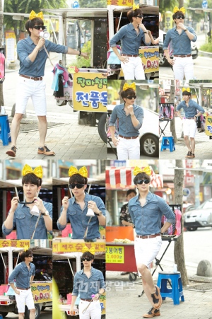 MBC週末ドラマ『金よ出て来い、さっさと！』でモンギュ役を熱演中のキム・ヒョンジュンが、熱血販売員に変身した。