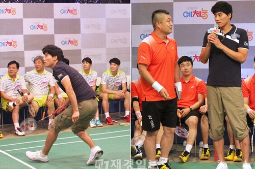 スポーツバラエティ『僕らの町の芸・体・能』で、バドミントン編の“始打者”が、元バスケットボール選手であり、現スポーツ解説者のウ・ジウォンだであることが明かされた。写真＝『僕らの町の芸・体・能』キャプチャ