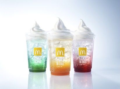 「マックフロート」の新フレーバー3種類（画像：日本マクドナルド）